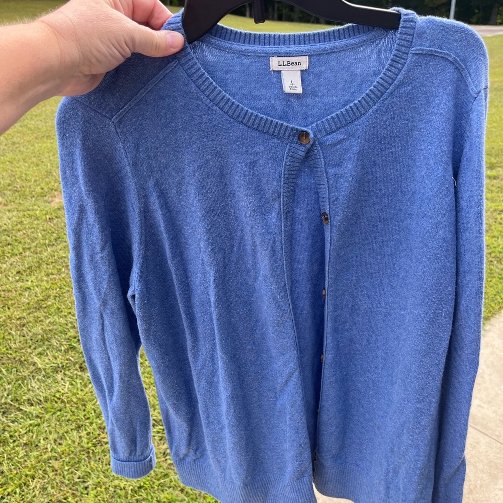 L.L. Bean Women's Sky Blue Cardigan